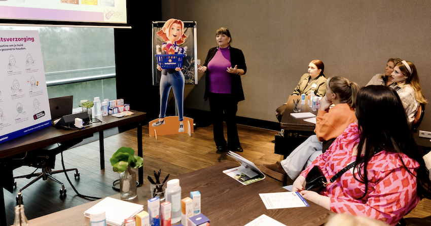 Skincare presentatie van visagieworkshops.nl
