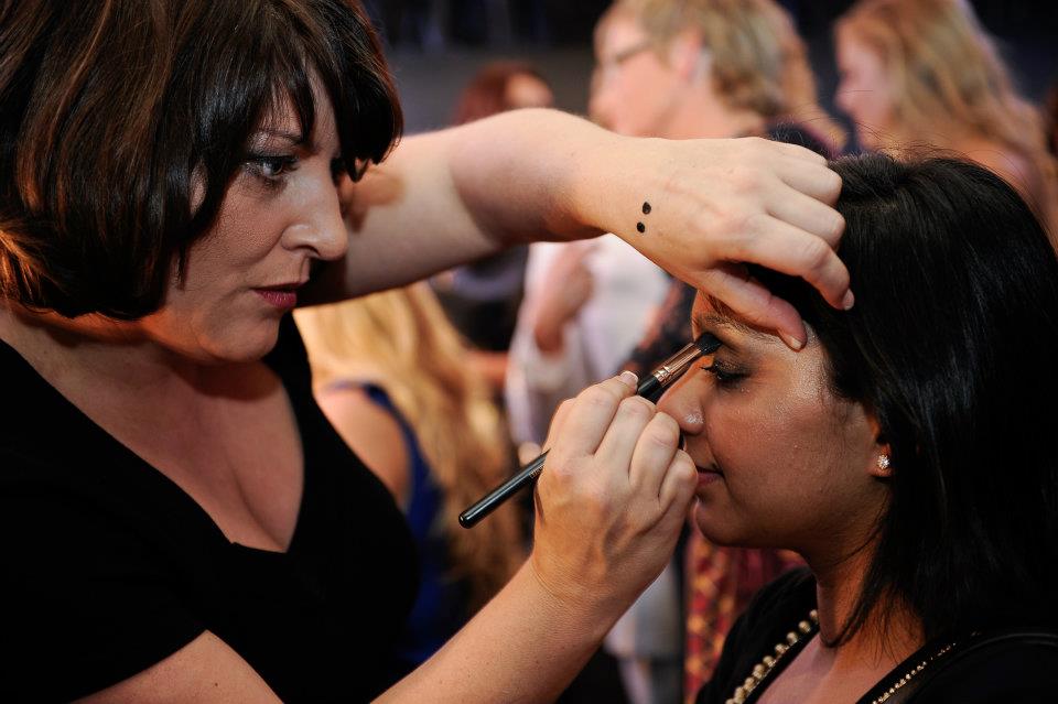 beauty team visagieworkshops aan het werk